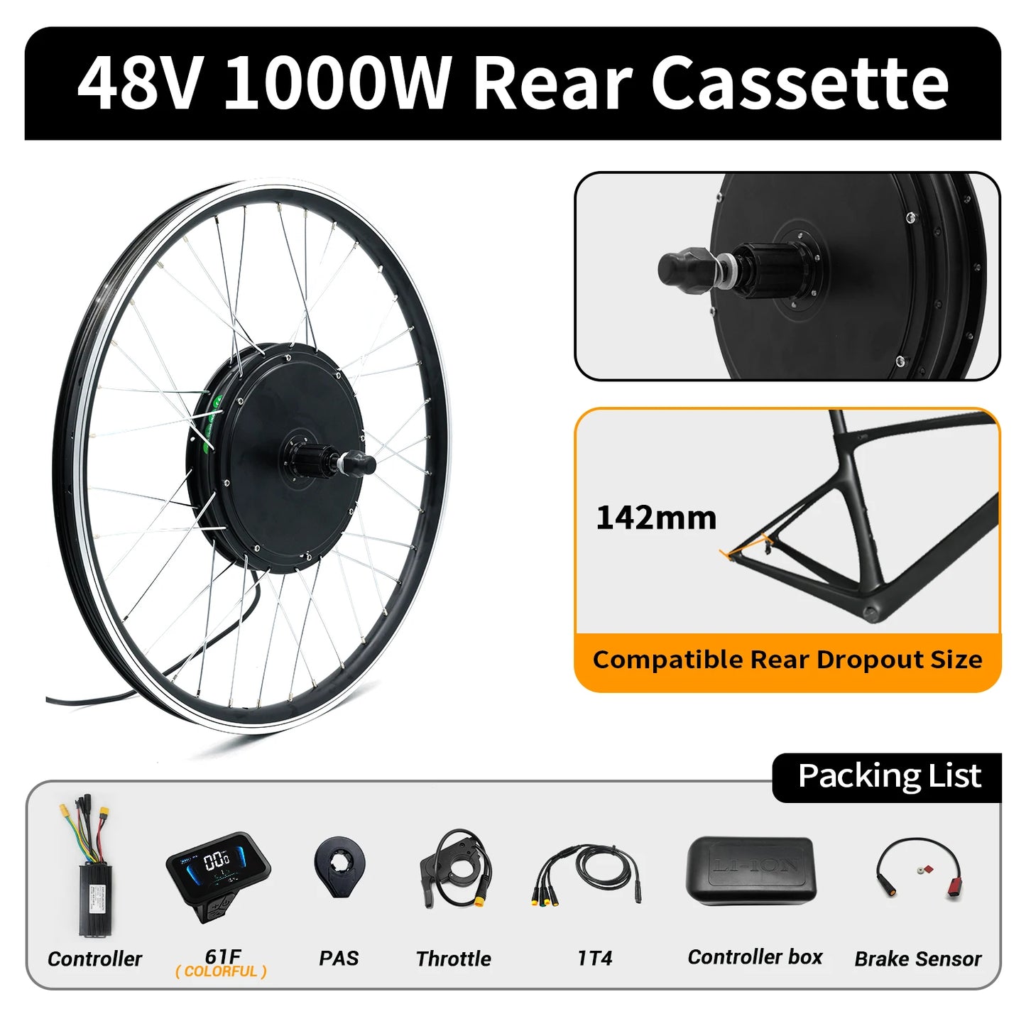 E-Bikes Global 1000w Hub Motor Conversion kit