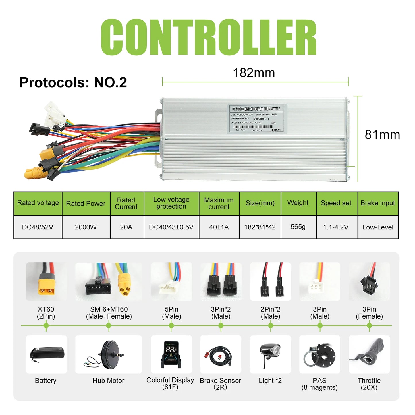 E-Bikes Global Electric Bike Conversion Kit 52V 2000W Hub Motor